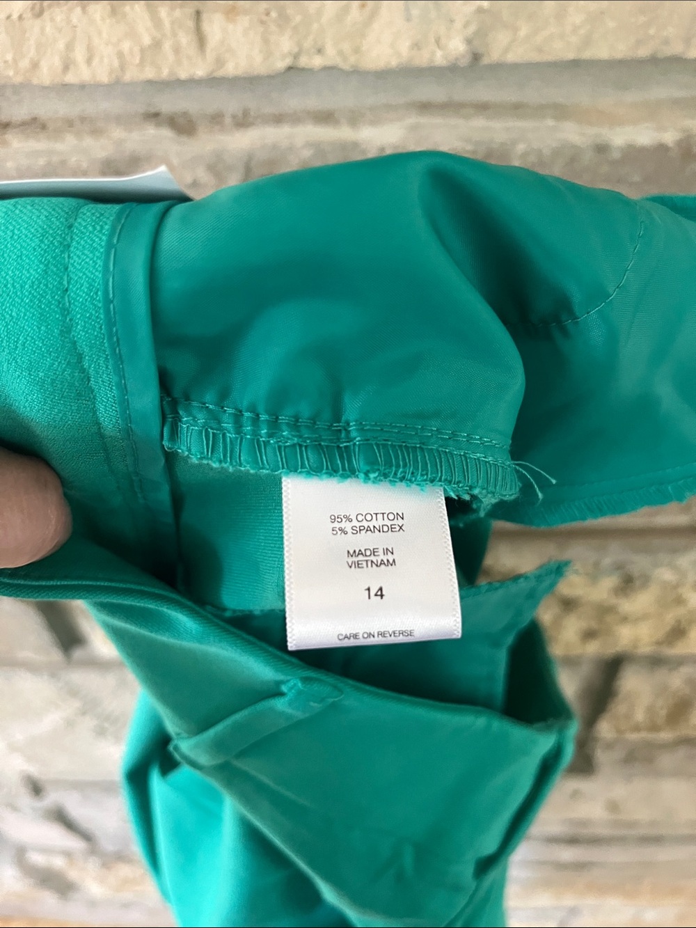 New York & Company The Whitney Pant Slim Leg Crop Size 14 Teal - Picture 12 of 13